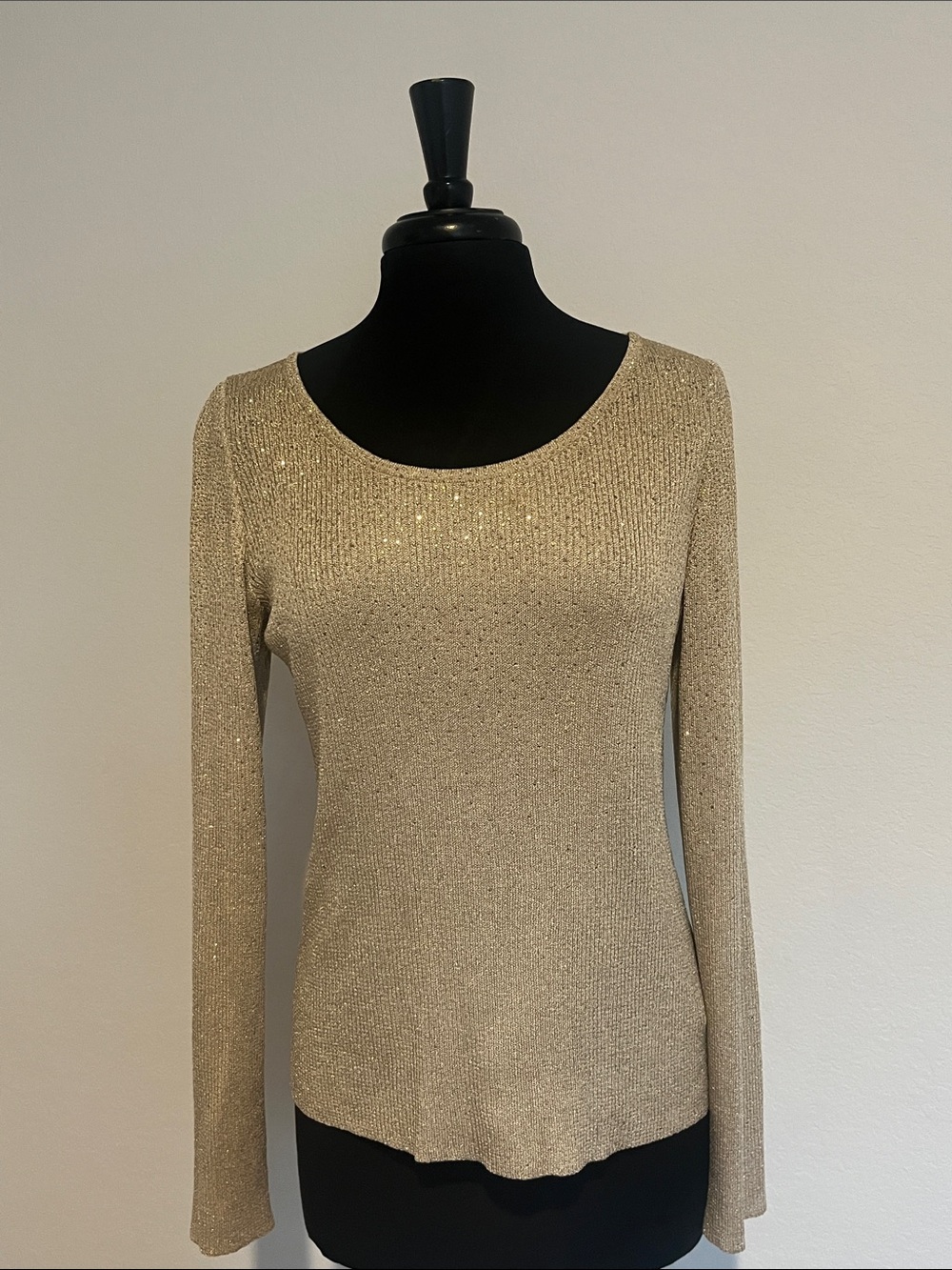 St. John Evening Gold Long-Sleeve Top